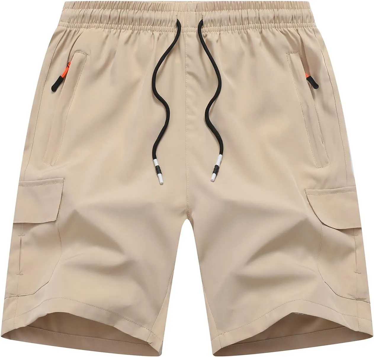 Boys Cargo Shorts Youth Quick Dry Lightweight Pull-On Hiking Shorts for Sports Outdoor with Zipper Pockets