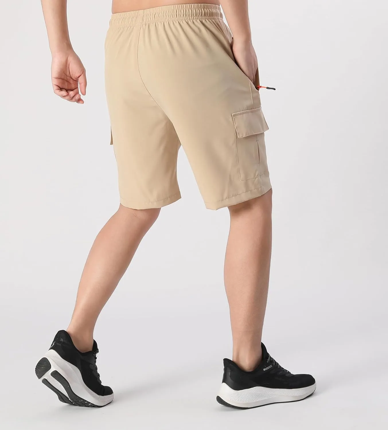 Boys Cargo Shorts Youth Quick Dry Lightweight Pull-On Hiking Shorts for Sports Outdoor with Zipper Pockets