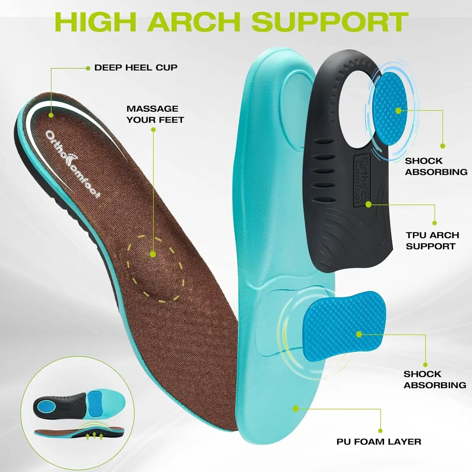 OrthoComfoot Men's Orthopedic Wide Leather Dress Walking Shoes: Comfortable Arch Support Oxfords for Plantar Fasciitis, Orthotic Casual Business Work Shoes for Foot and Heel Pain Relief