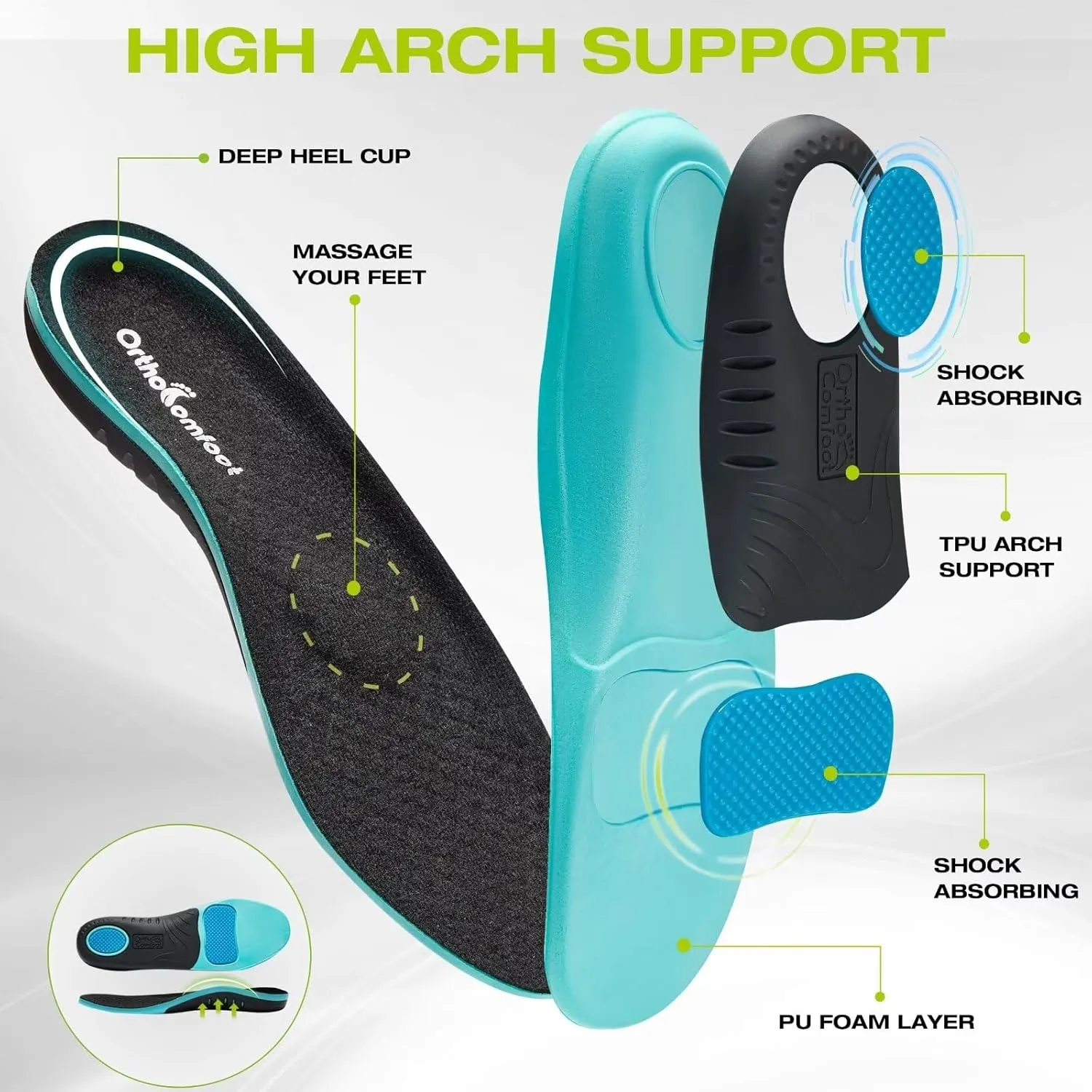 OrthoComfoot Men's Orthopedic Wide Leather Dress Walking Shoes: Comfortable Arch Support Oxfords for Plantar Fasciitis, Orthotic Casual Business Work Shoes for Foot and Heel Pain Relief