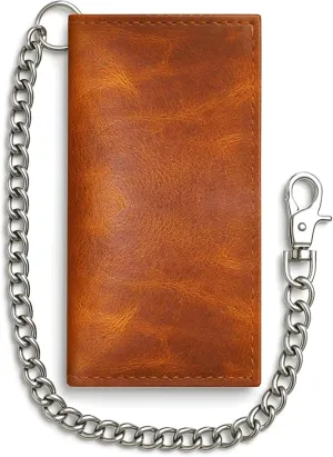 RAW HYD Full-Grain Leather Long Wallet for Men - Classic Bifold Western Wallet for Men - Minimalist Cowboy Wallets for Men - Rodeo wallets for men - Checkbook Cover & Gift for Him