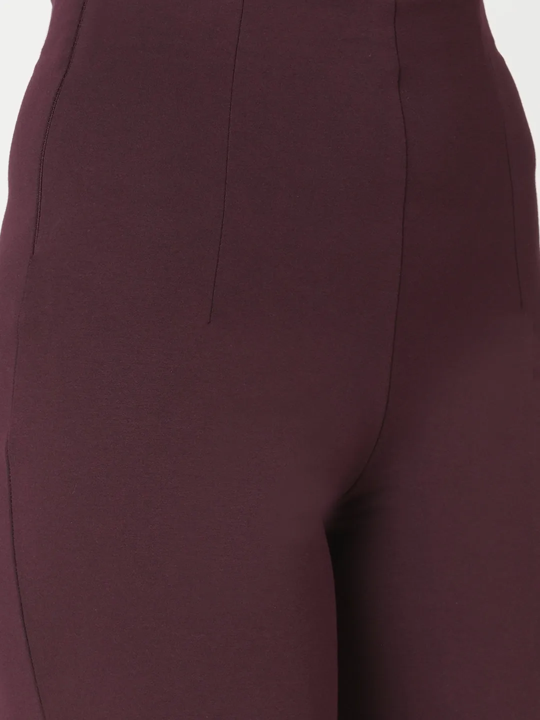 Women Wine Wide Leg Tregging